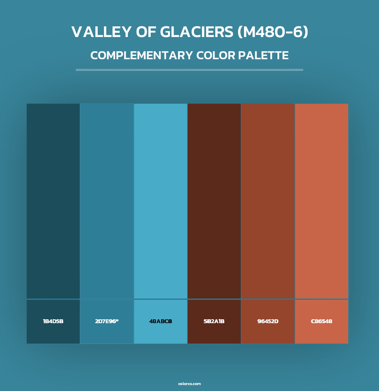 Valley Of Glaciers (M480-6) - Complementary Color Palette