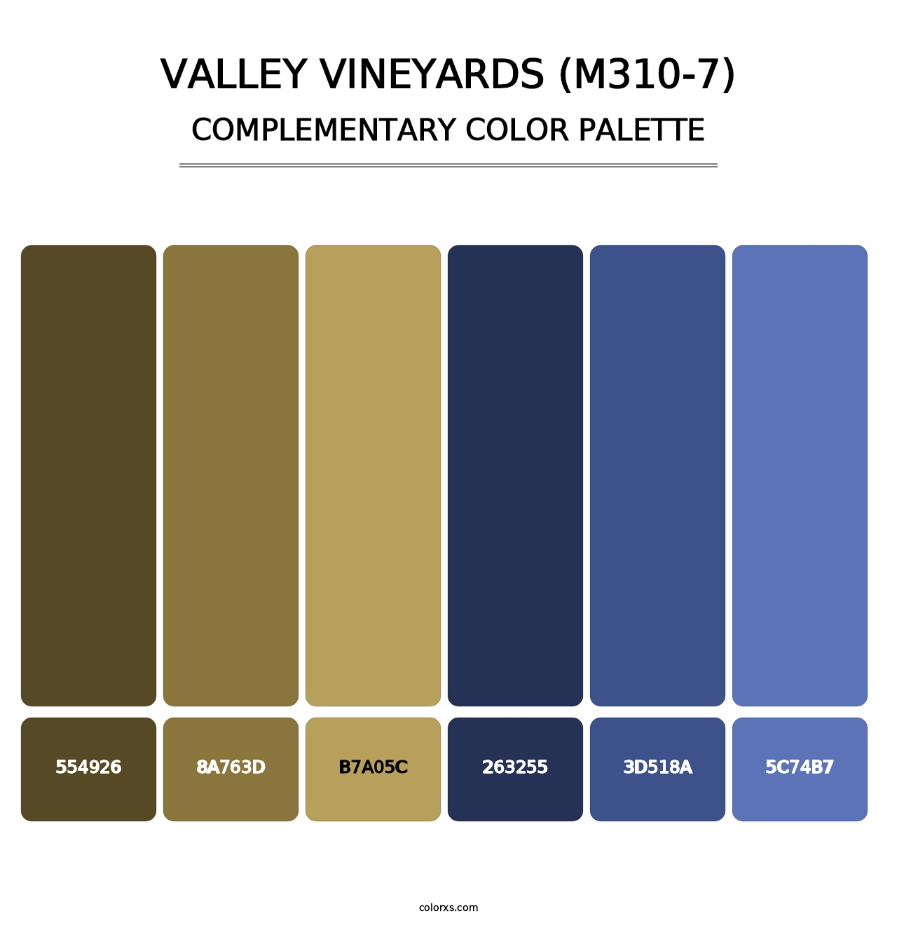 Valley Vineyards (M310-7) - Complementary Color Palette