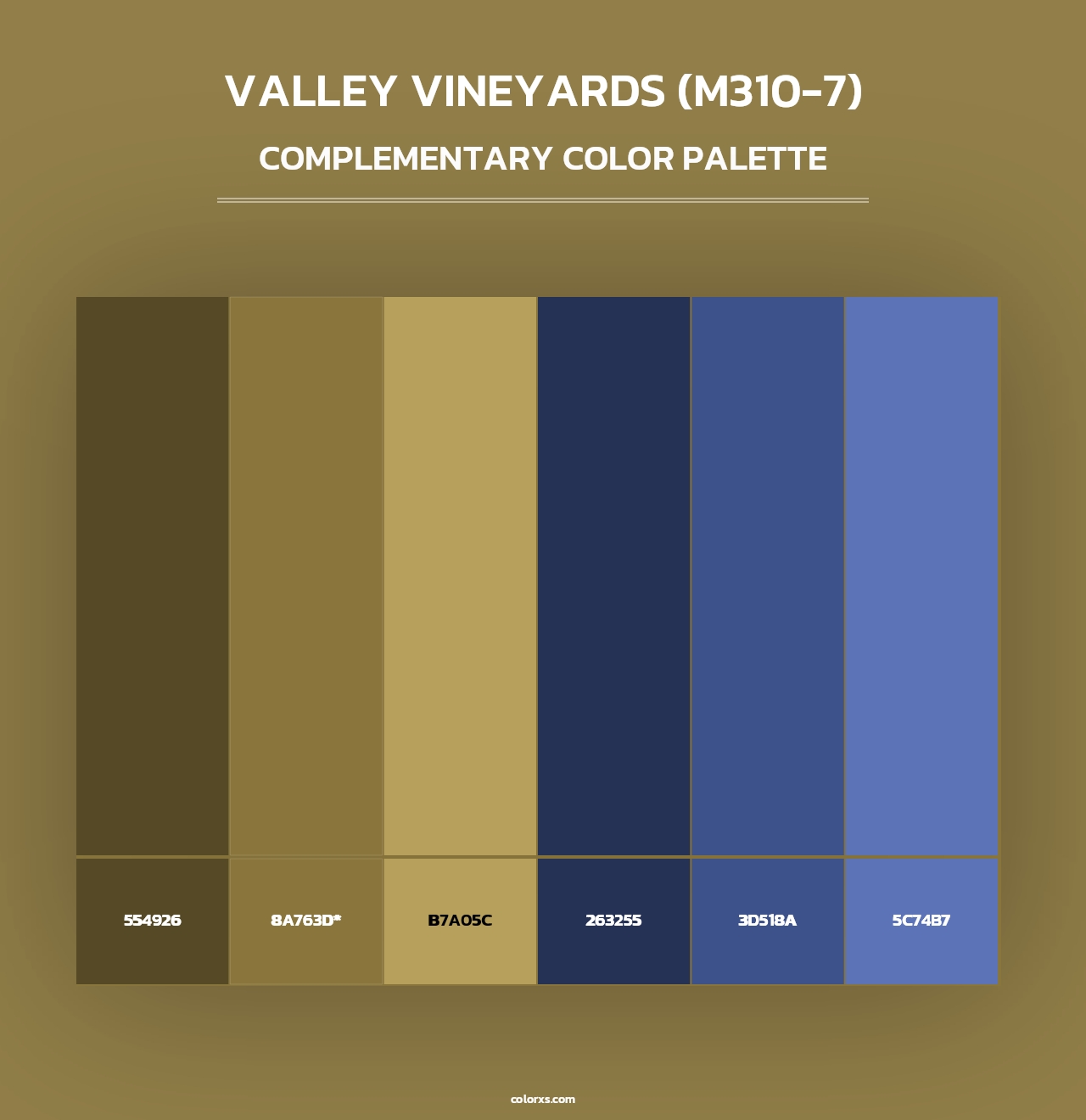 Valley Vineyards (M310-7) - Complementary Color Palette