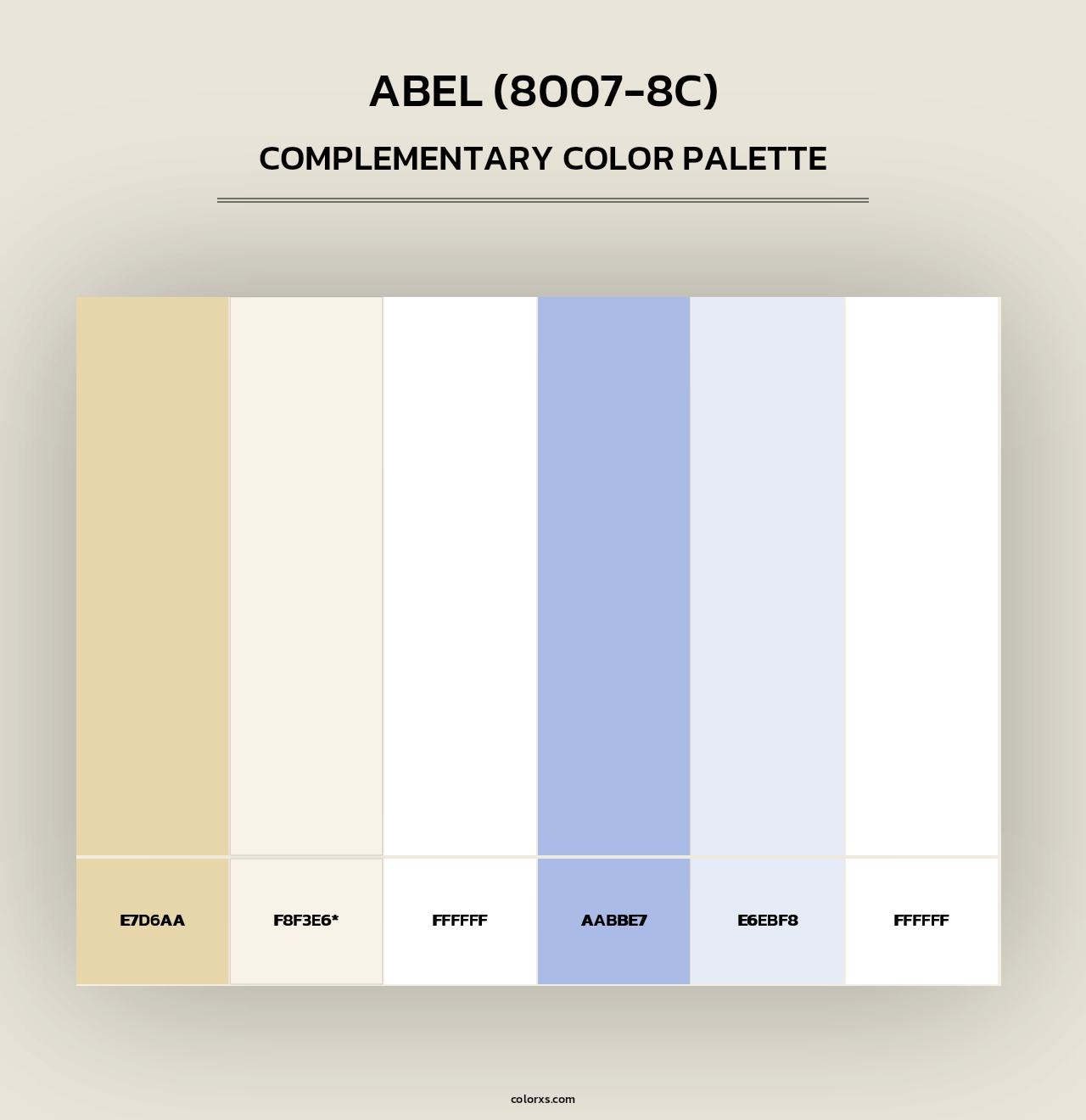 Abel (8007-8C) - Complementary Color Palette