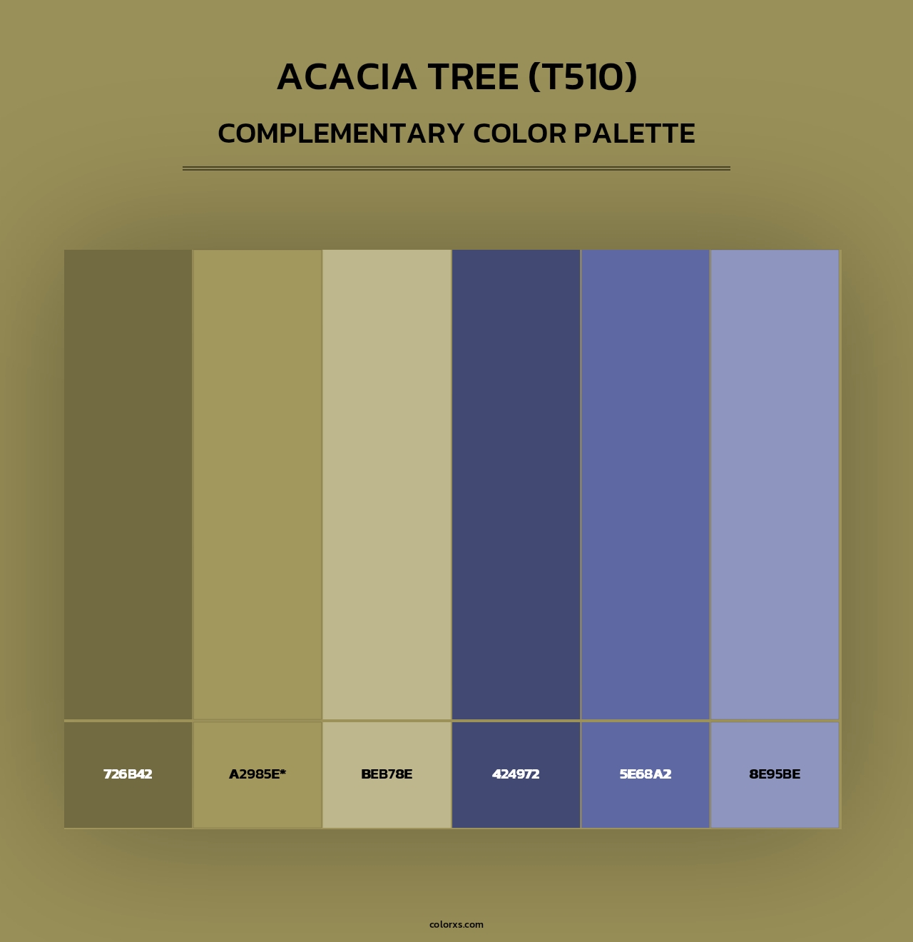 Acacia Tree (T510) - Complementary Color Palette