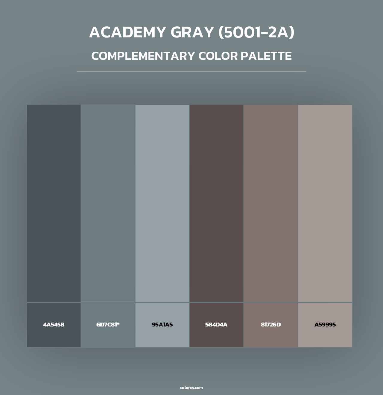 Academy Gray (5001-2A) - Complementary Color Palette
