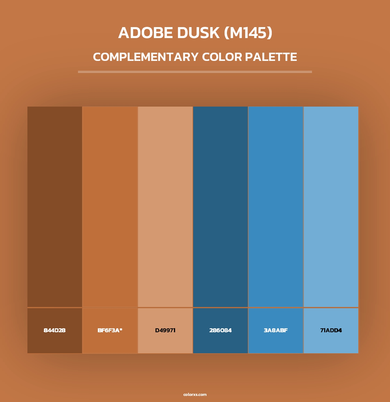 Adobe Dusk (M145) - Complementary Color Palette