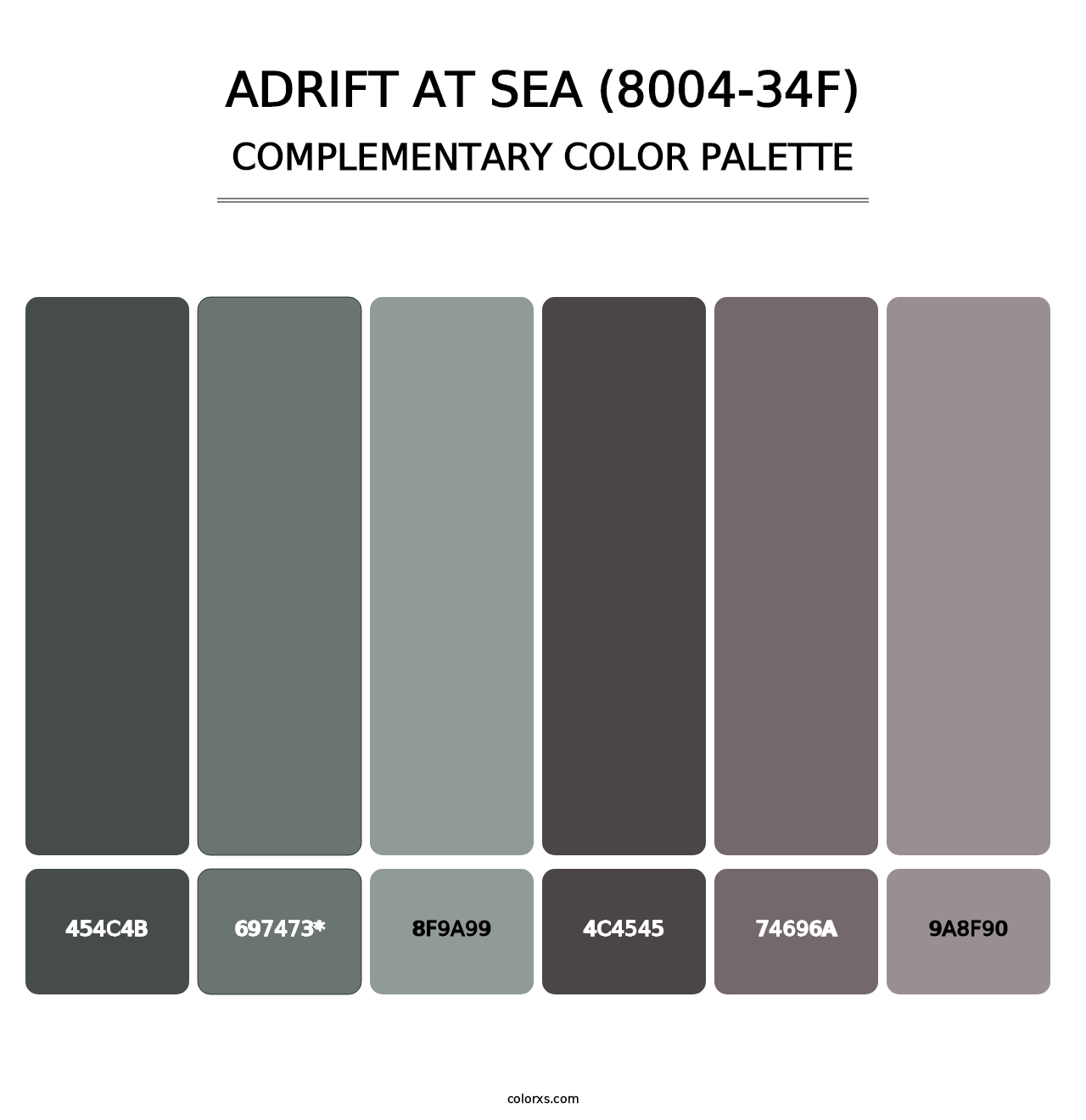 Adrift at Sea (8004-34F) - Complementary Color Palette