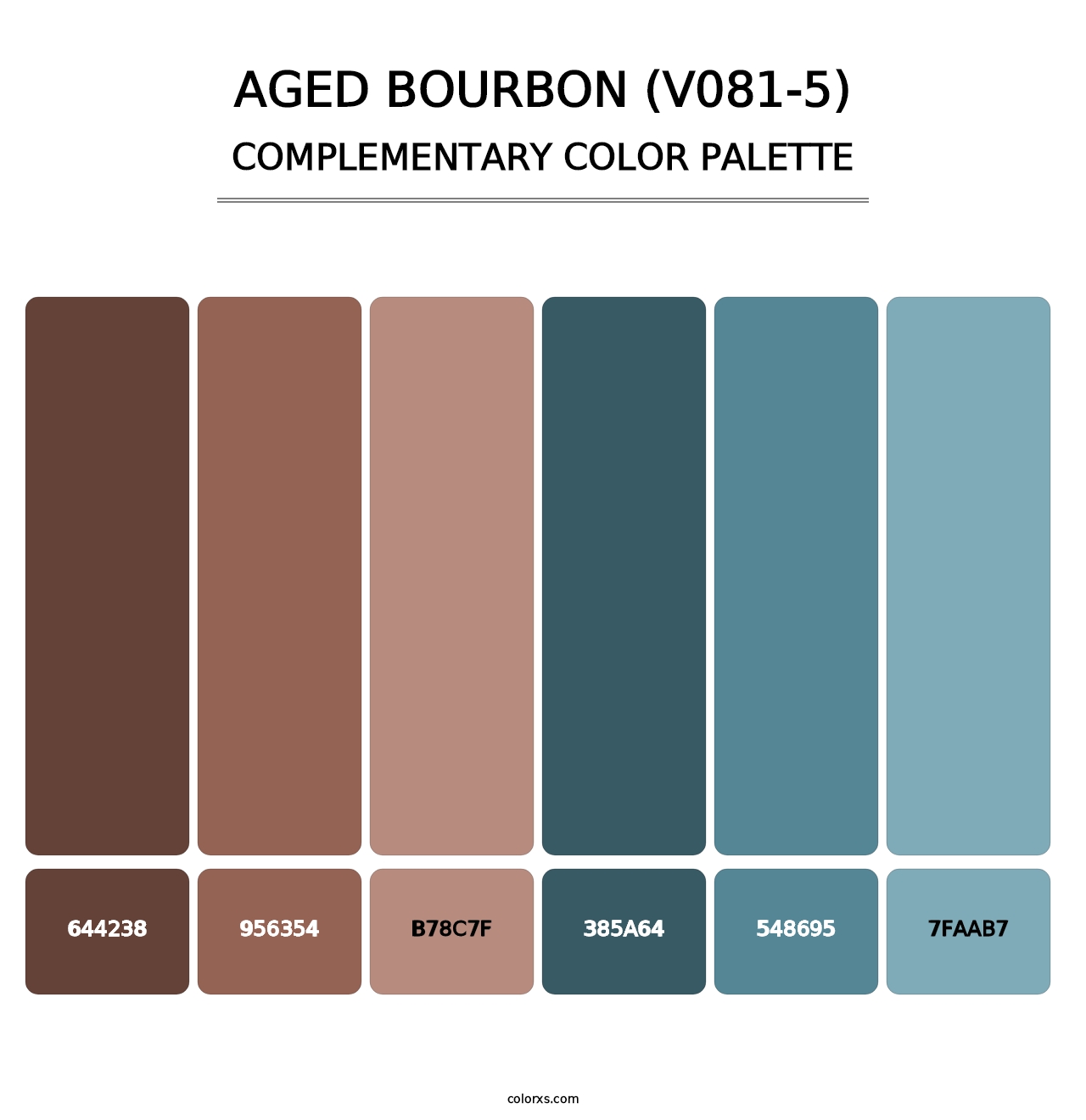 Aged Bourbon (V081-5) - Complementary Color Palette