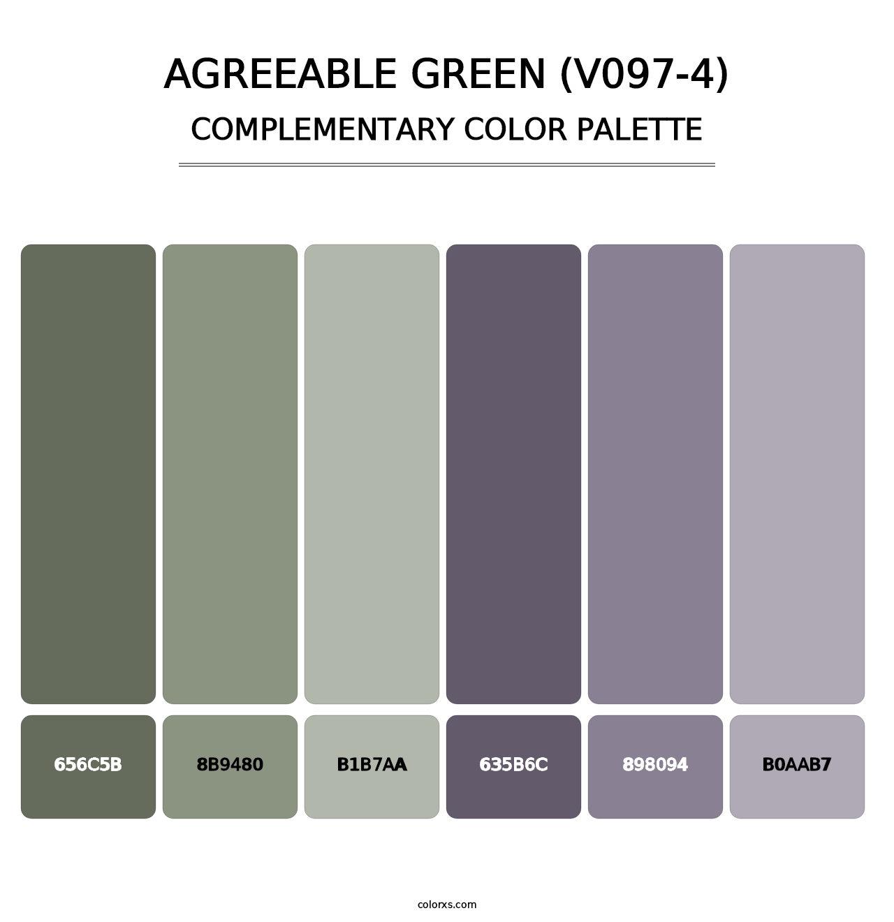 Agreeable Green (V097-4) - Complementary Color Palette