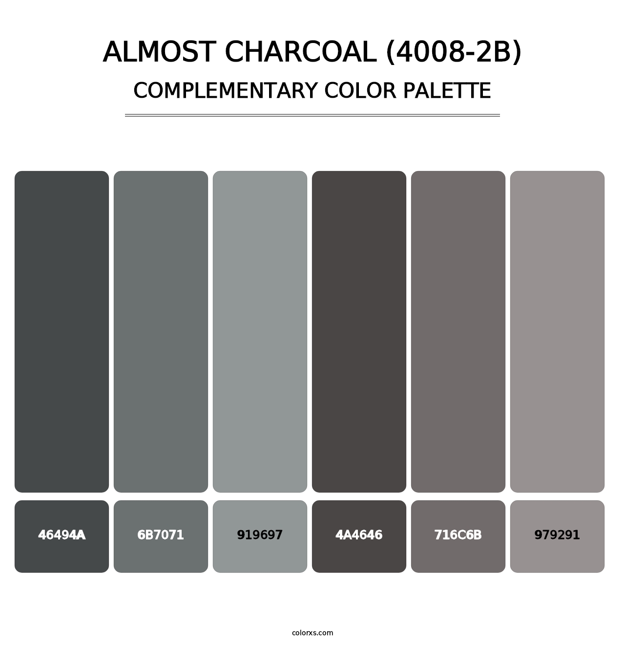 Almost Charcoal (4008-2B) - Complementary Color Palette
