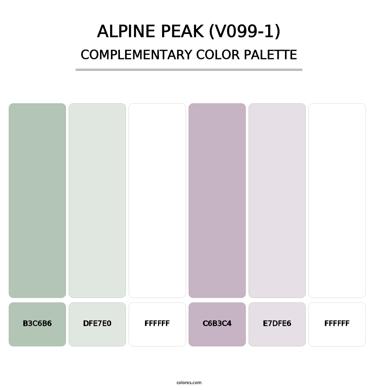 Alpine Peak (V099-1) - Complementary Color Palette