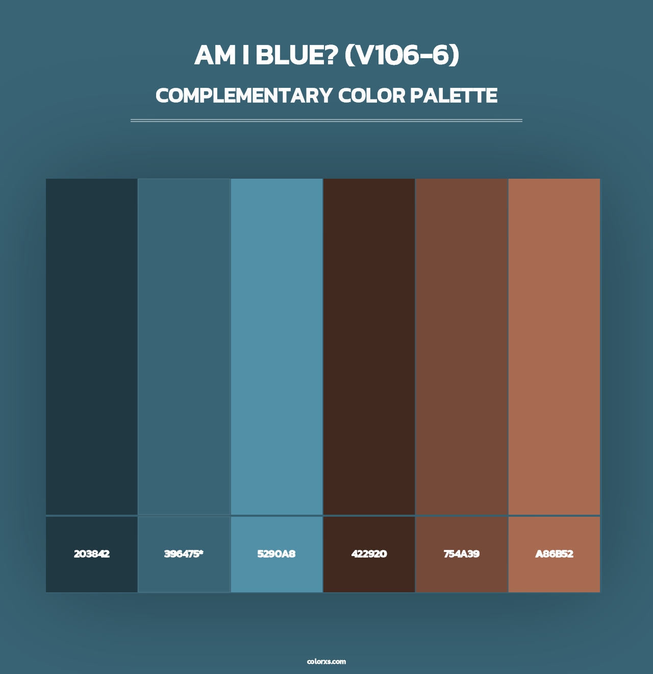 Am I Blue? (V106-6) - Complementary Color Palette