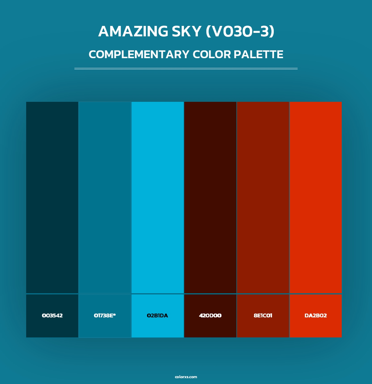 Amazing Sky (V030-3) - Complementary Color Palette