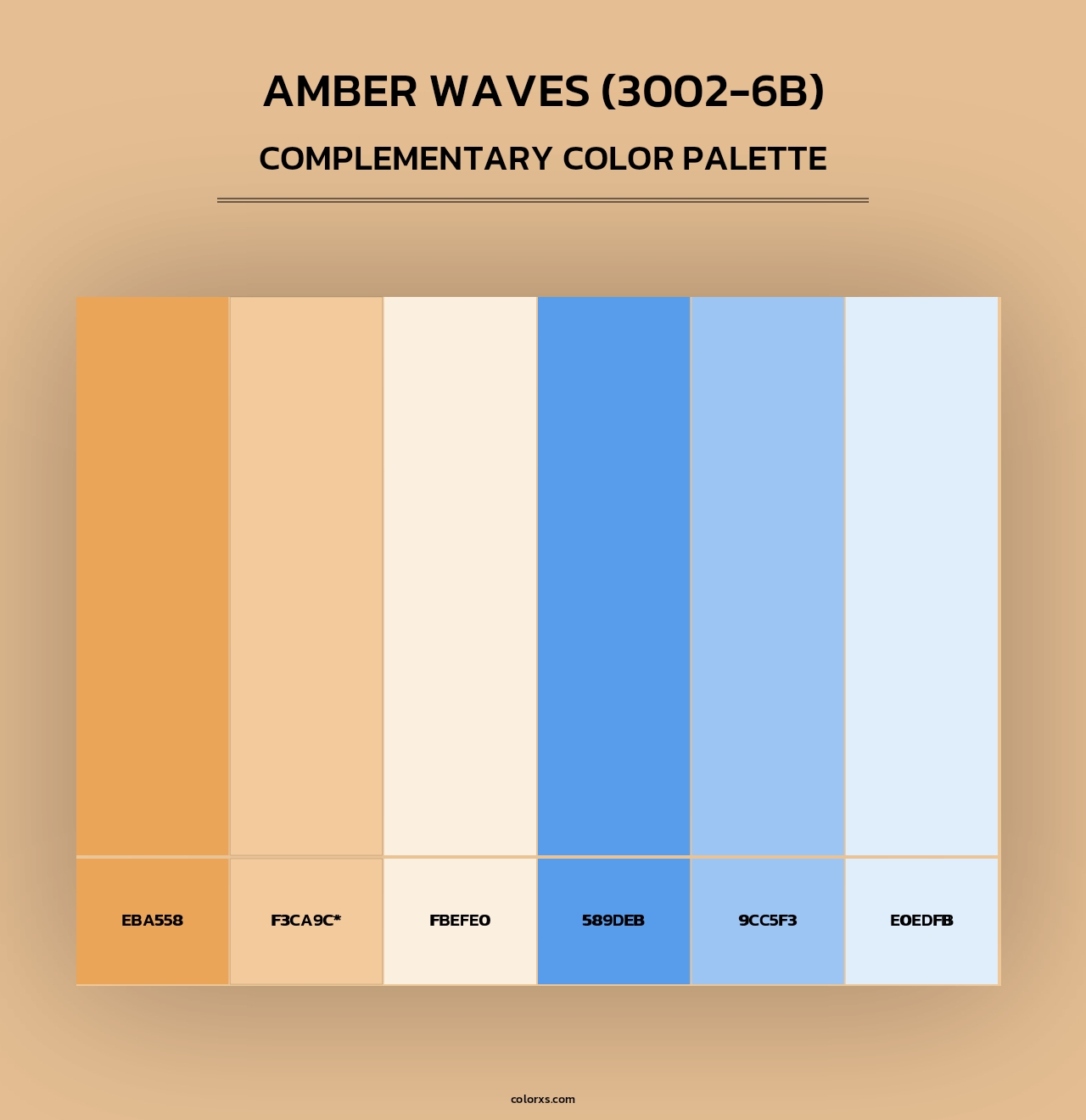 Amber Waves (3002-6B) - Complementary Color Palette