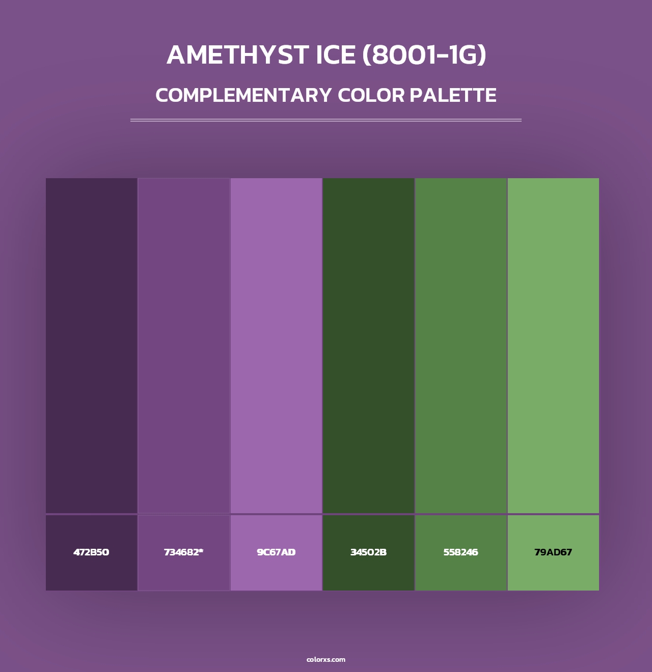 Amethyst Ice (8001-1G) - Complementary Color Palette