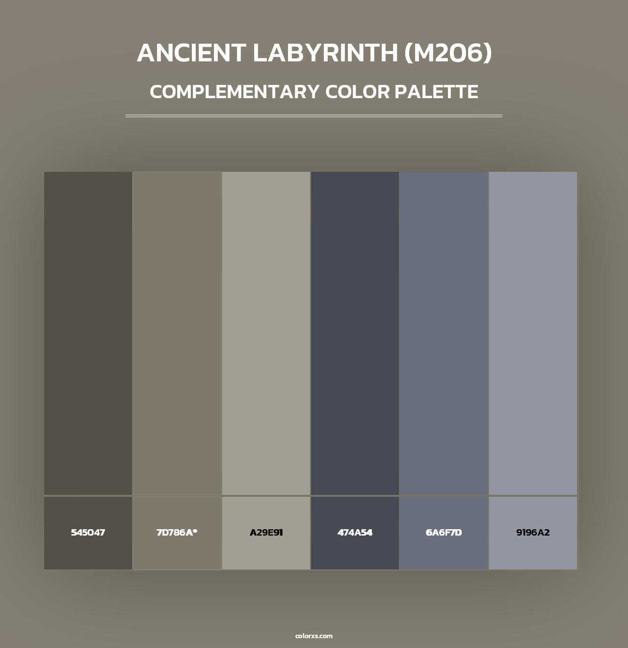 Ancient Labyrinth (M206) - Complementary Color Palette