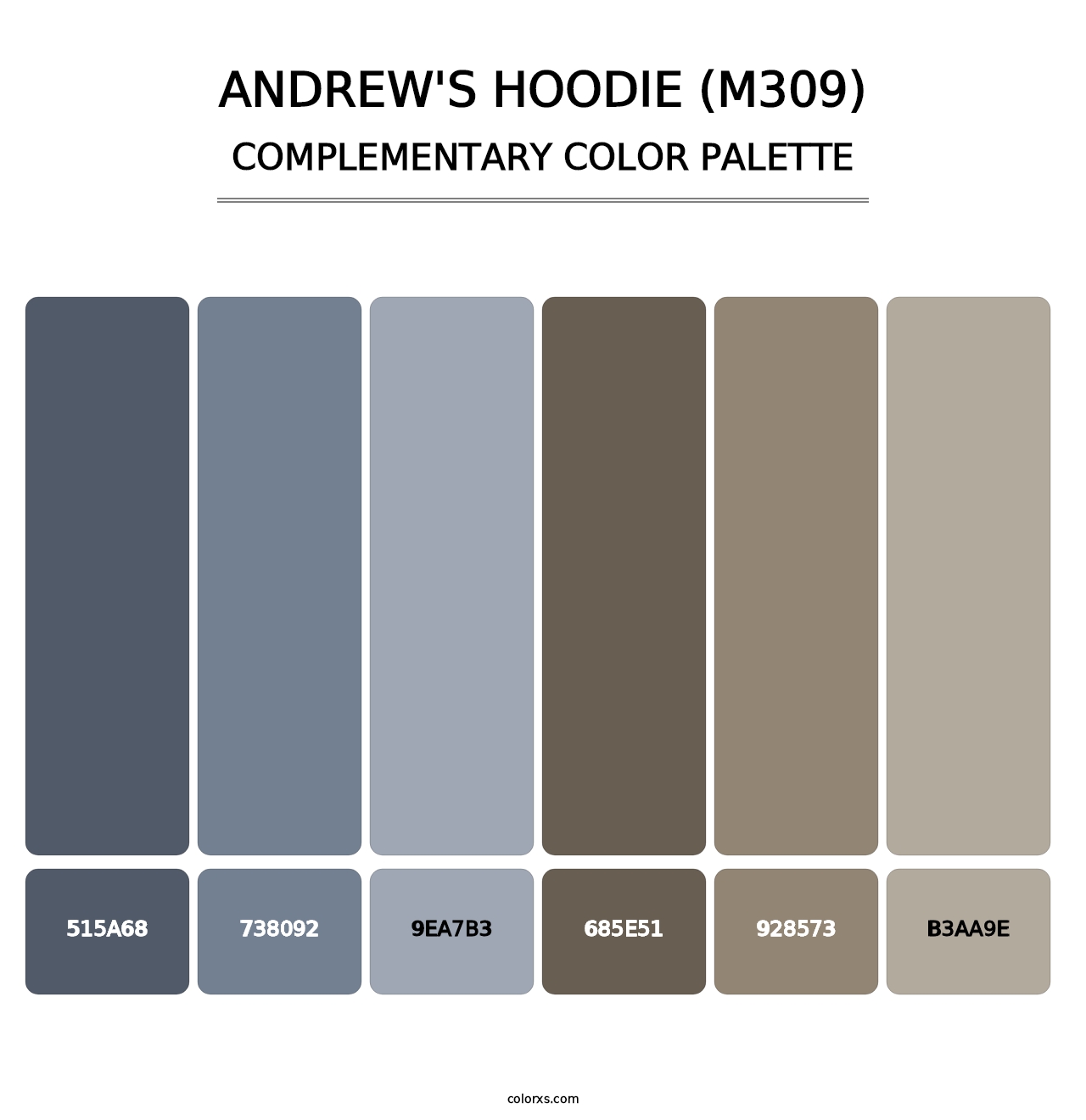 Andrew's Hoodie (M309) - Complementary Color Palette