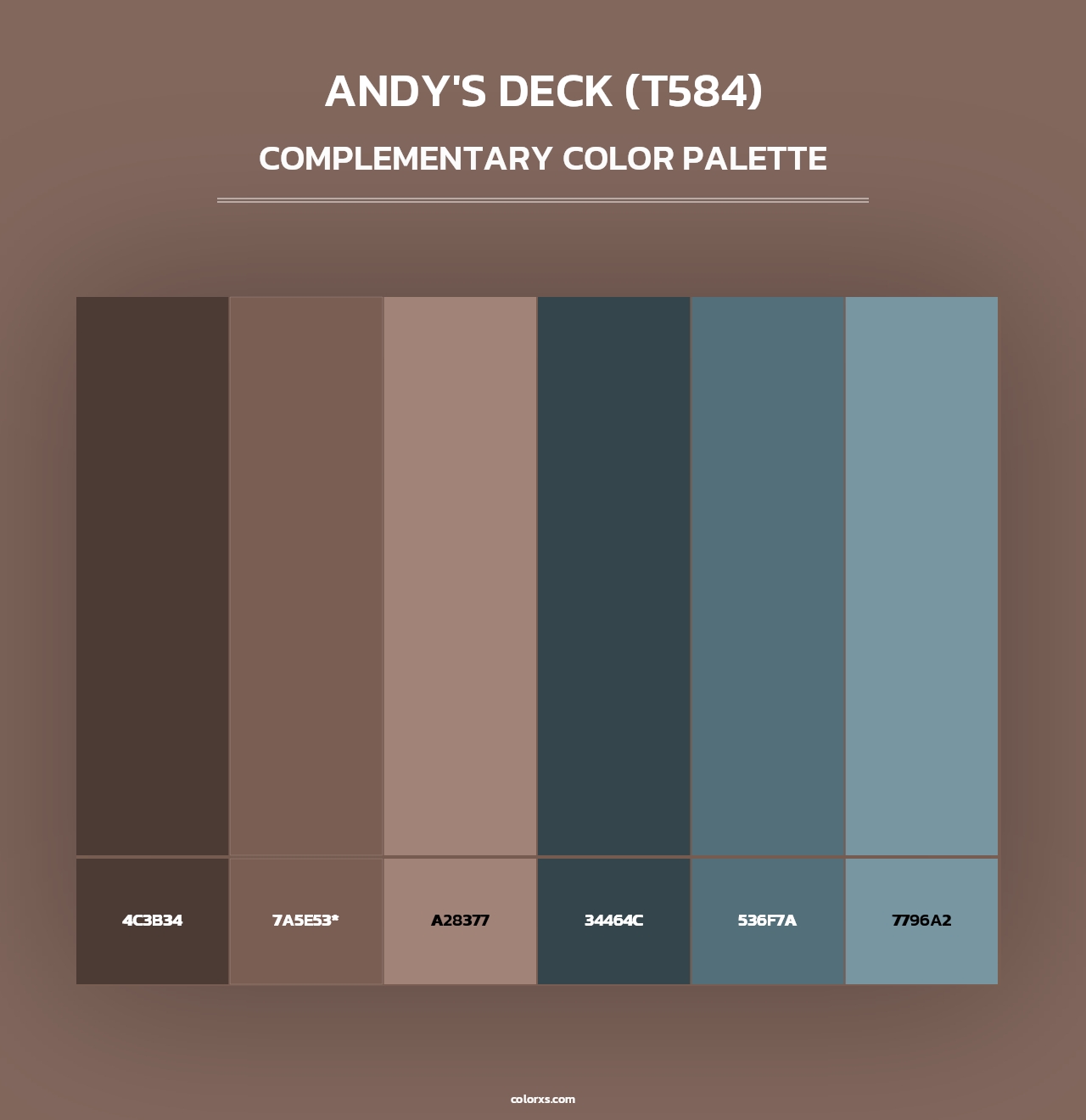 Andy's Deck (T584) - Complementary Color Palette