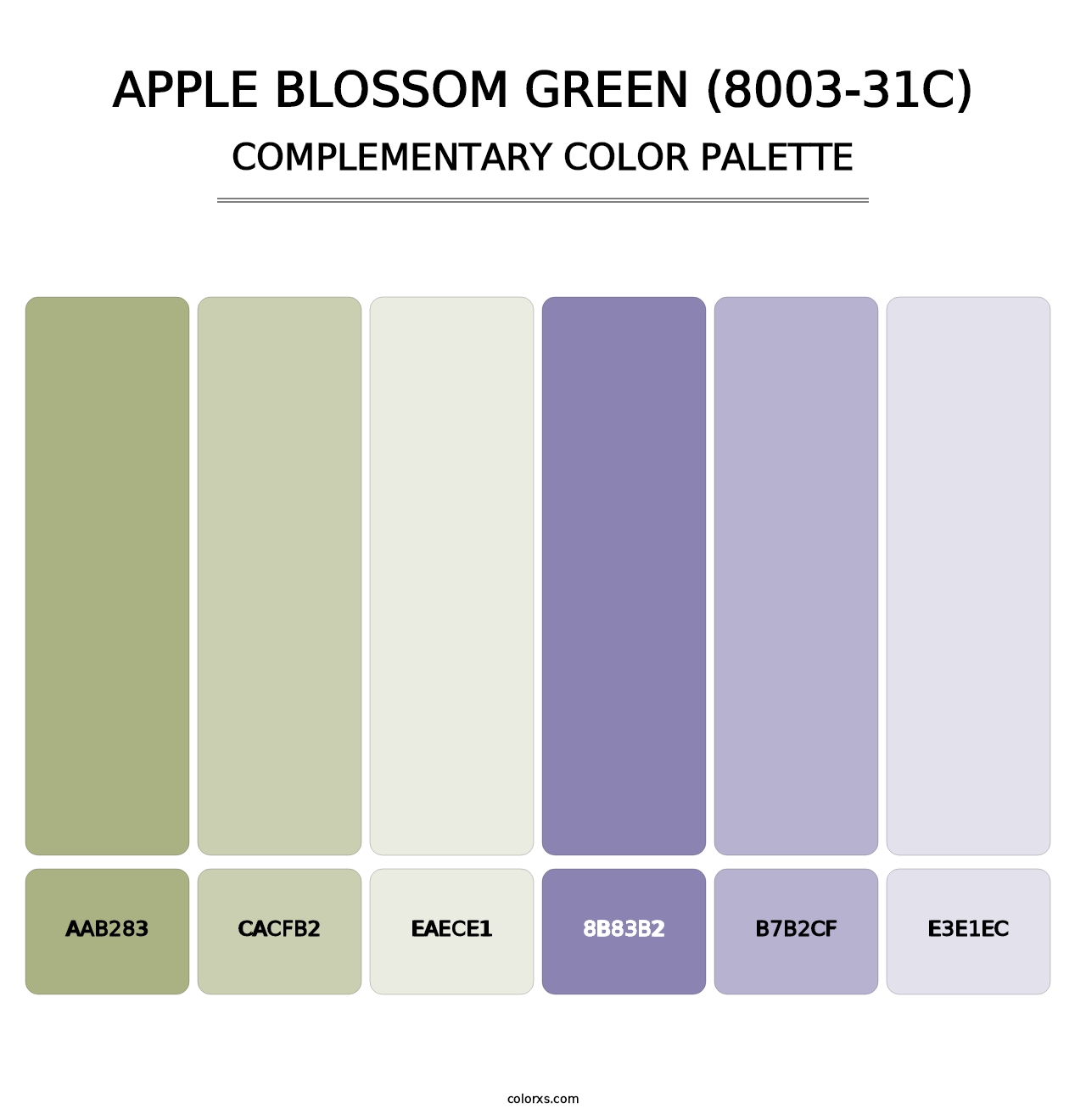 Apple Blossom Green (8003-31C) - Complementary Color Palette