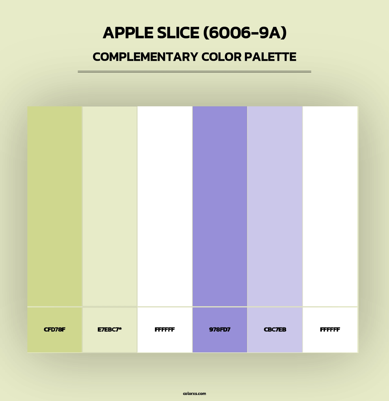 Apple Slice (6006-9A) - Complementary Color Palette