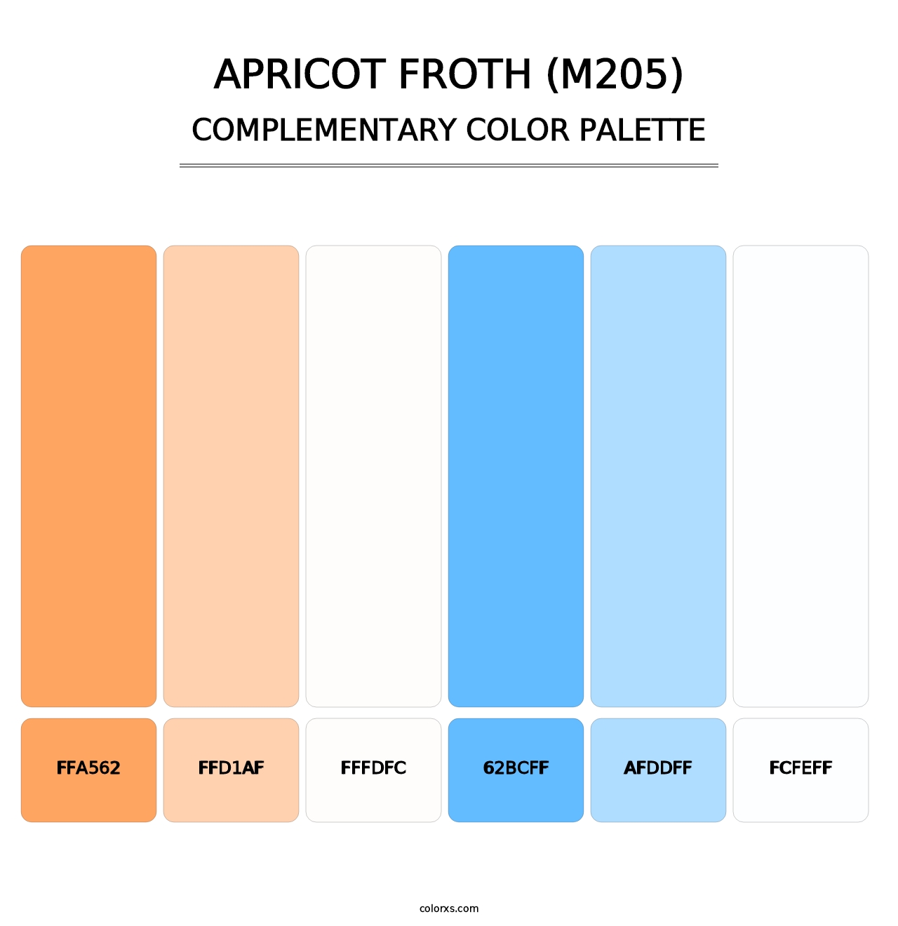 Apricot Froth (M205) - Complementary Color Palette