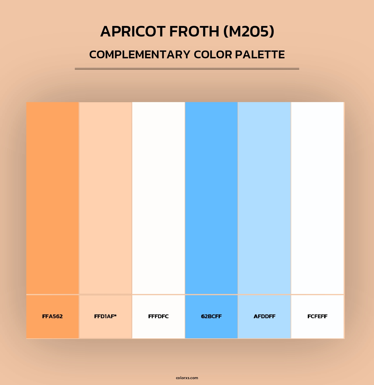 Apricot Froth (M205) - Complementary Color Palette