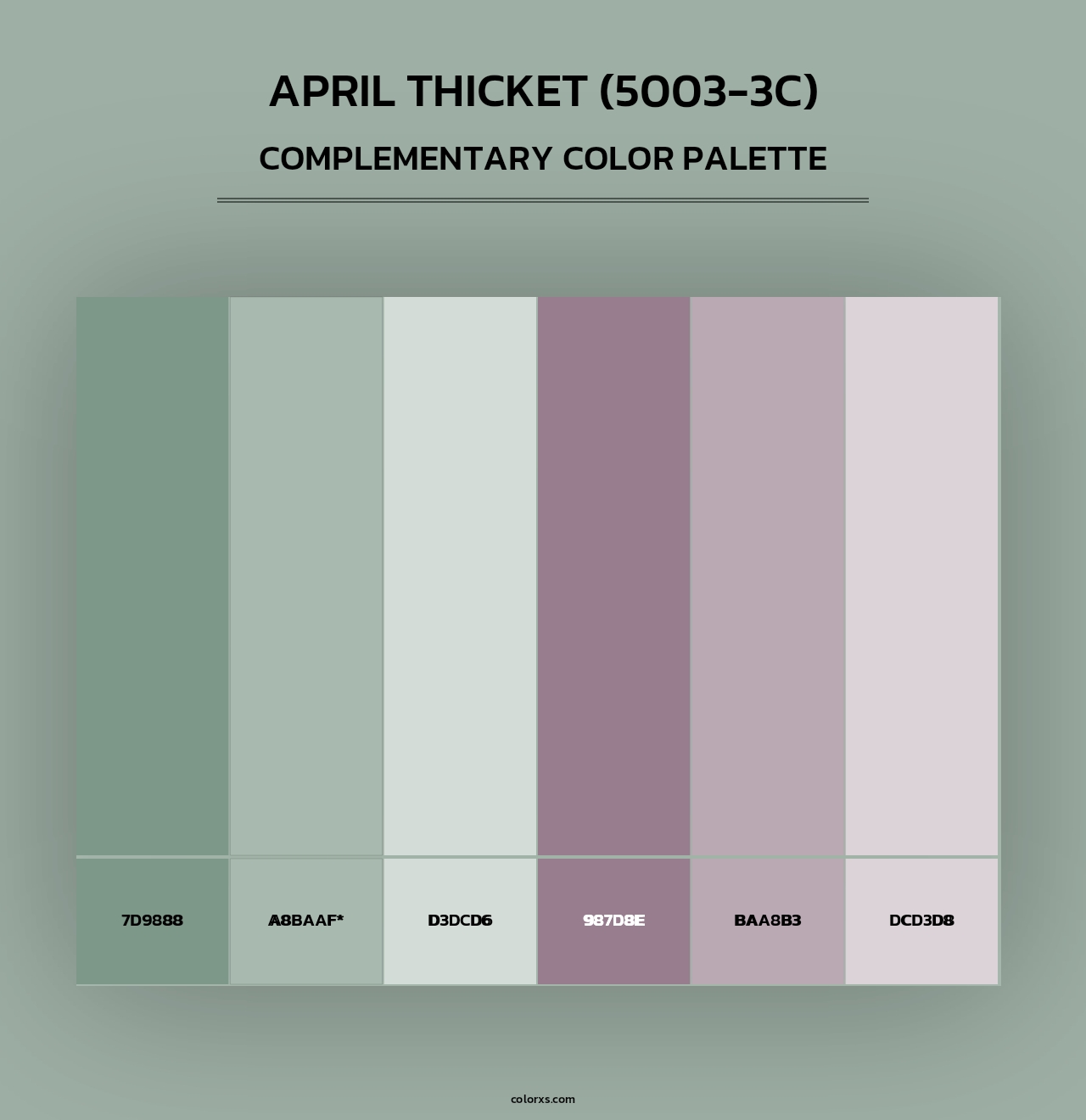 April Thicket (5003-3C) - Complementary Color Palette