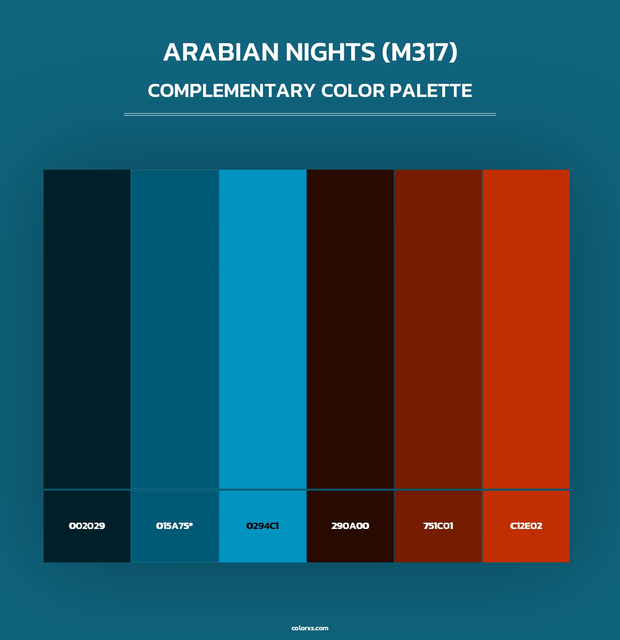 Arabian Nights (M317) - Complementary Color Palette