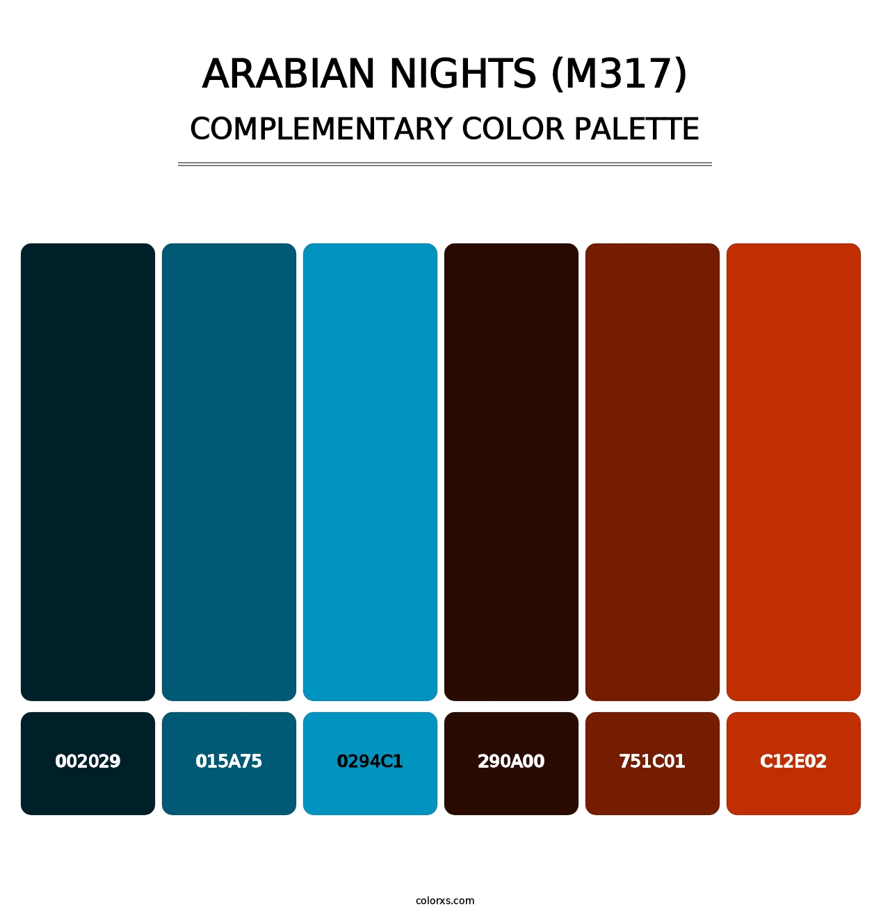 Arabian Nights (M317) - Complementary Color Palette