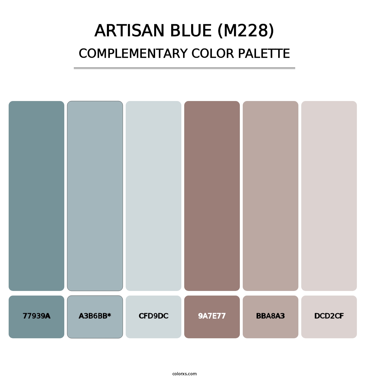 Artisan Blue (M228) - Complementary Color Palette