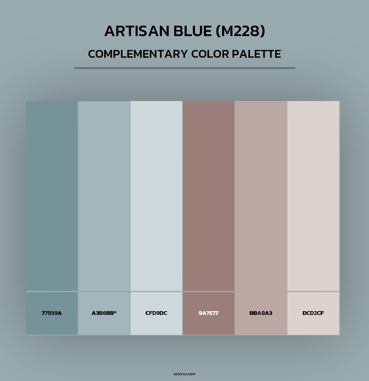 Artisan Blue (M228) - Complementary Color Palette