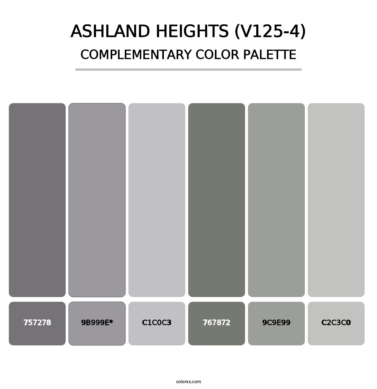 Ashland Heights (V125-4) - Complementary Color Palette