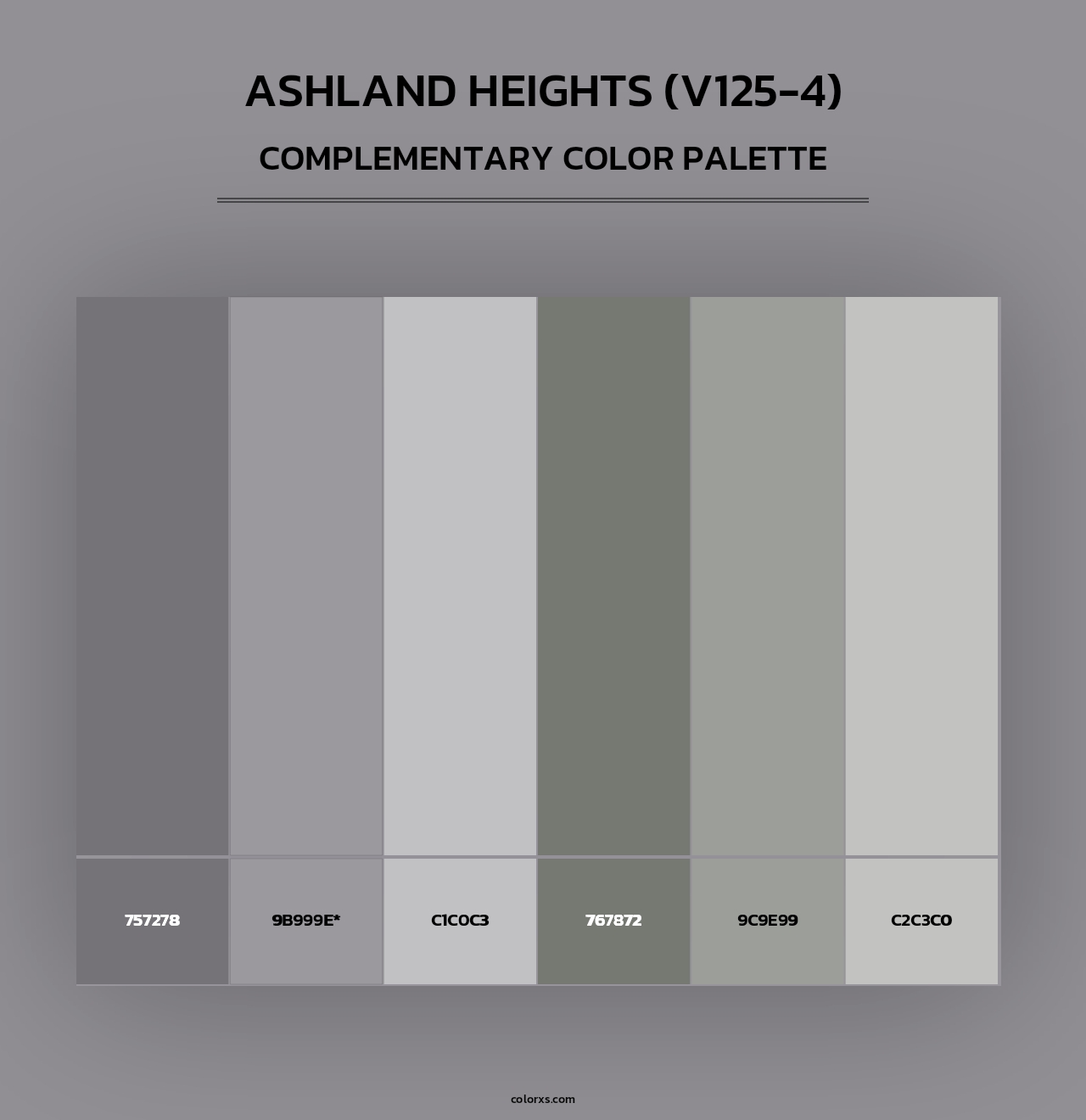Ashland Heights (V125-4) - Complementary Color Palette