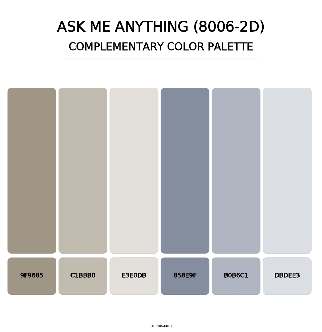 Ask Me Anything (8006-2D) - Complementary Color Palette