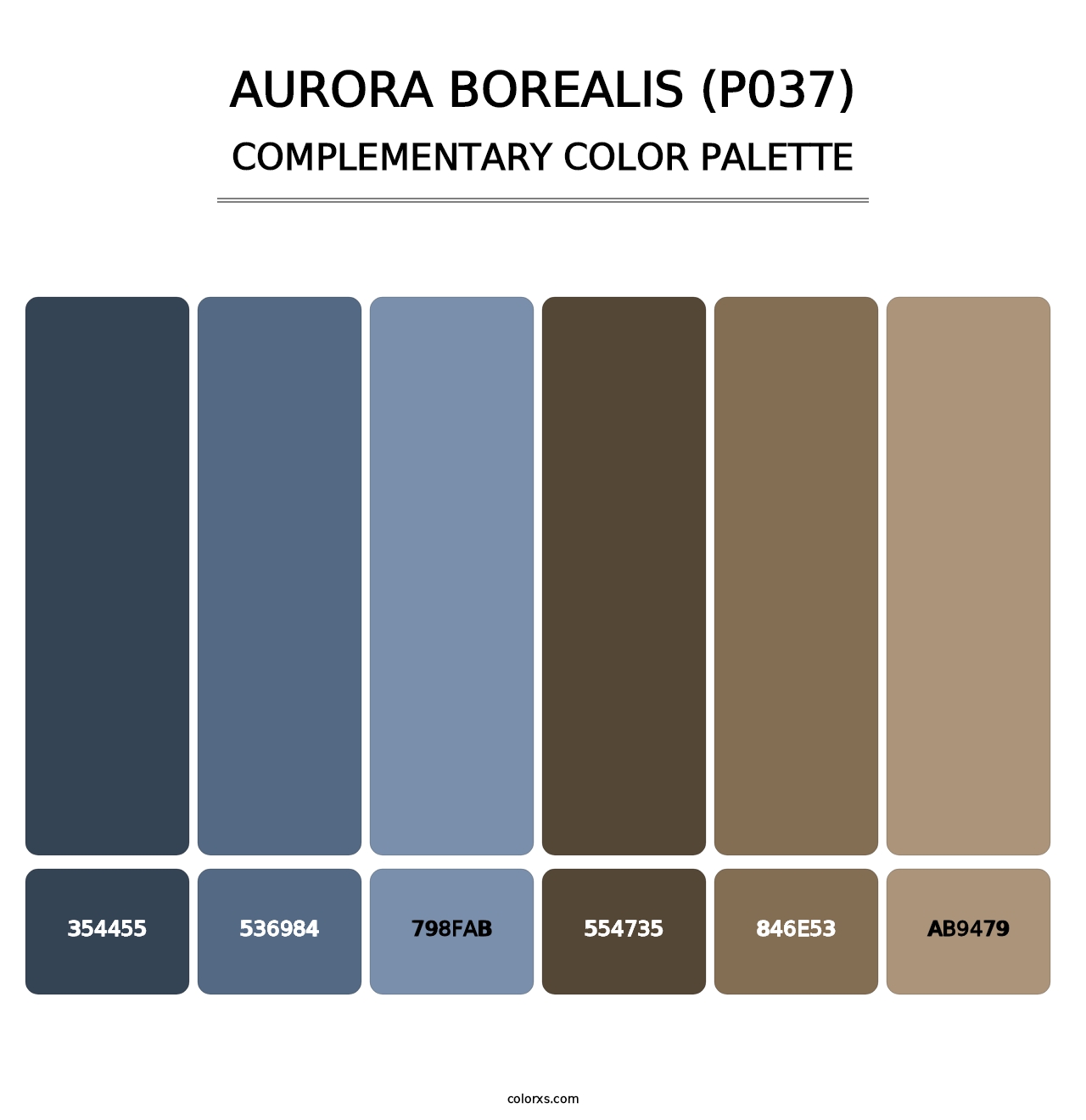 Aurora Borealis (P037) - Complementary Color Palette
