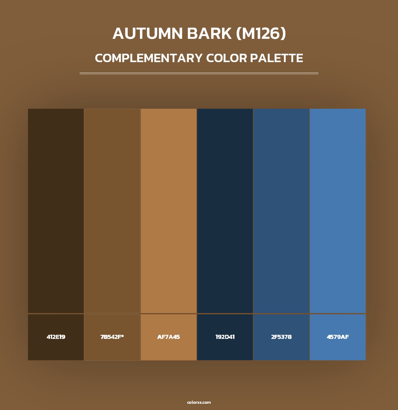 Autumn Bark (M126) - Complementary Color Palette