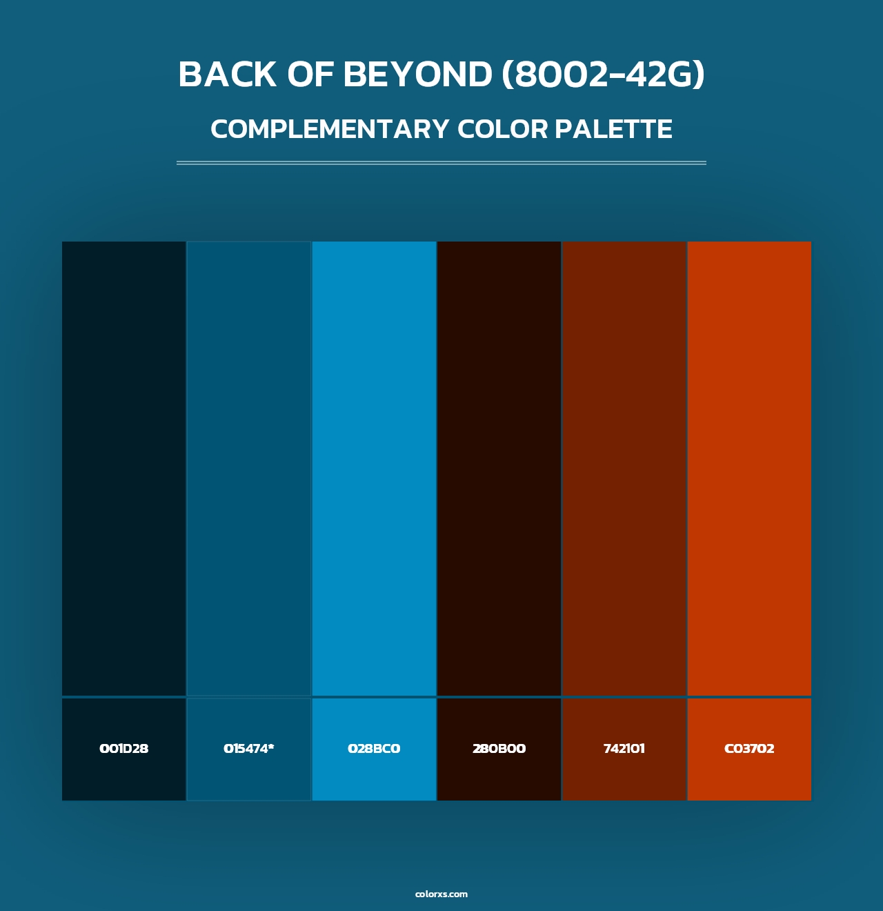 Back of Beyond (8002-42G) - Complementary Color Palette