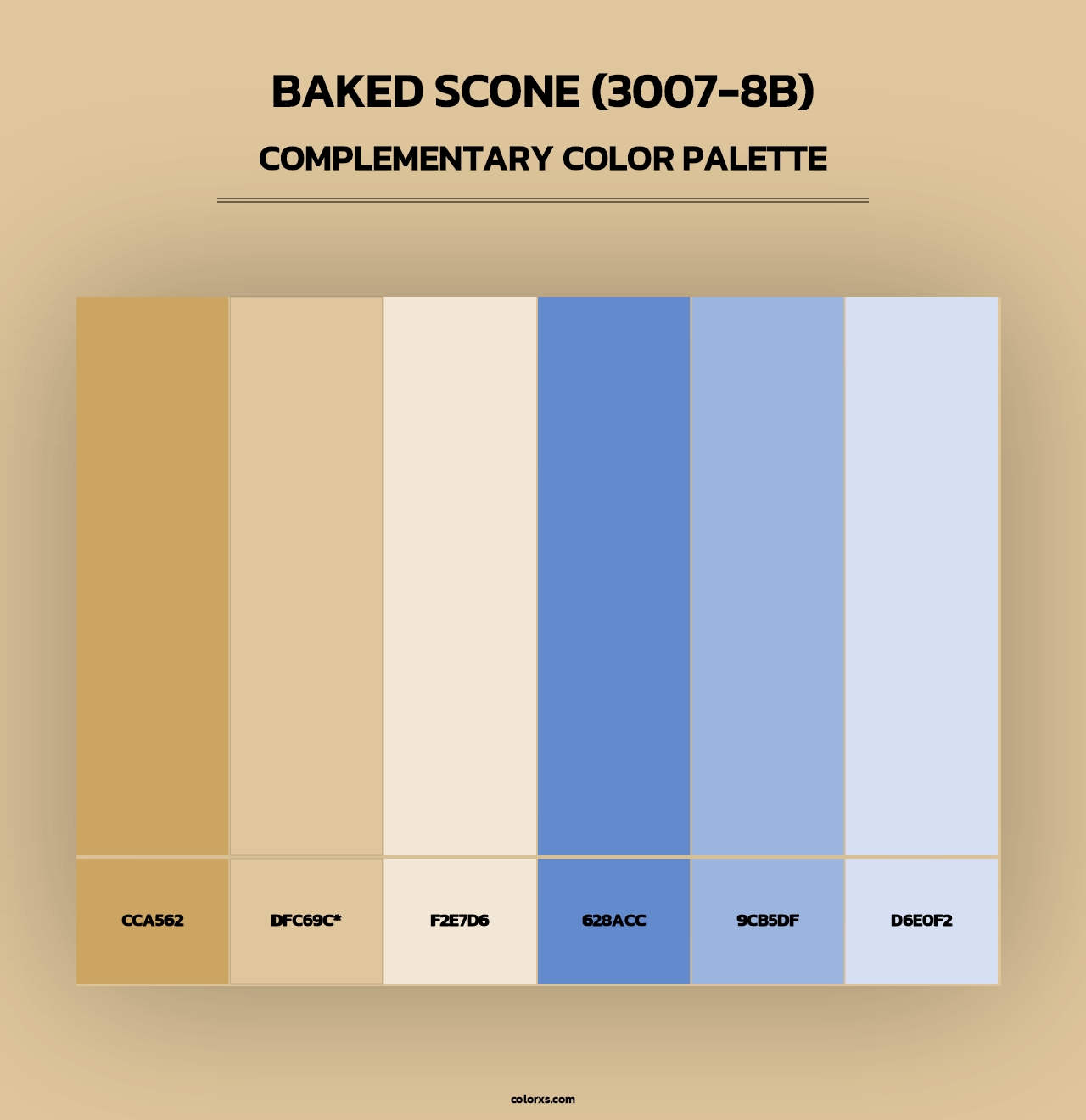 Baked Scone (3007-8B) - Complementary Color Palette