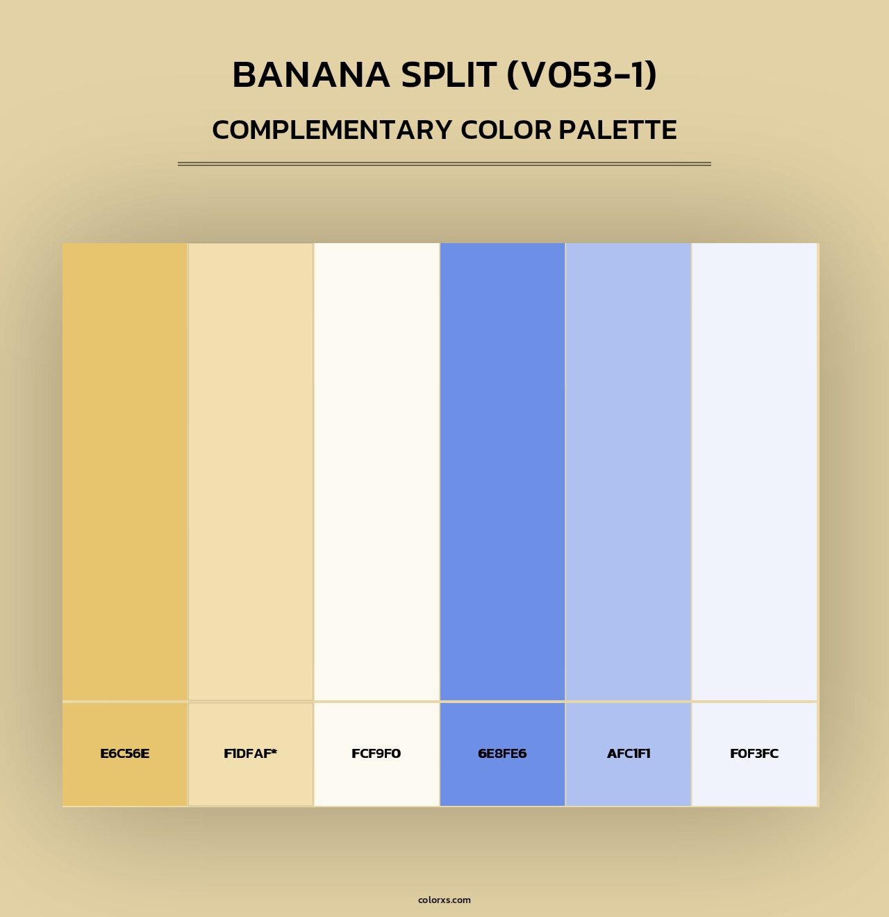 Banana Split (V053-1) - Complementary Color Palette