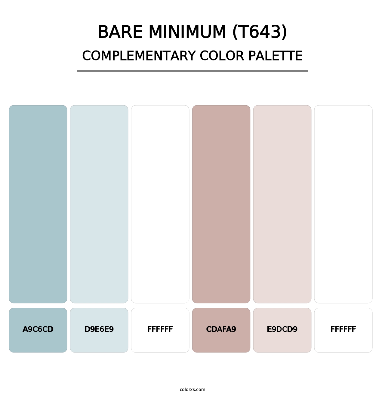 Bare Minimum (T643) - Complementary Color Palette