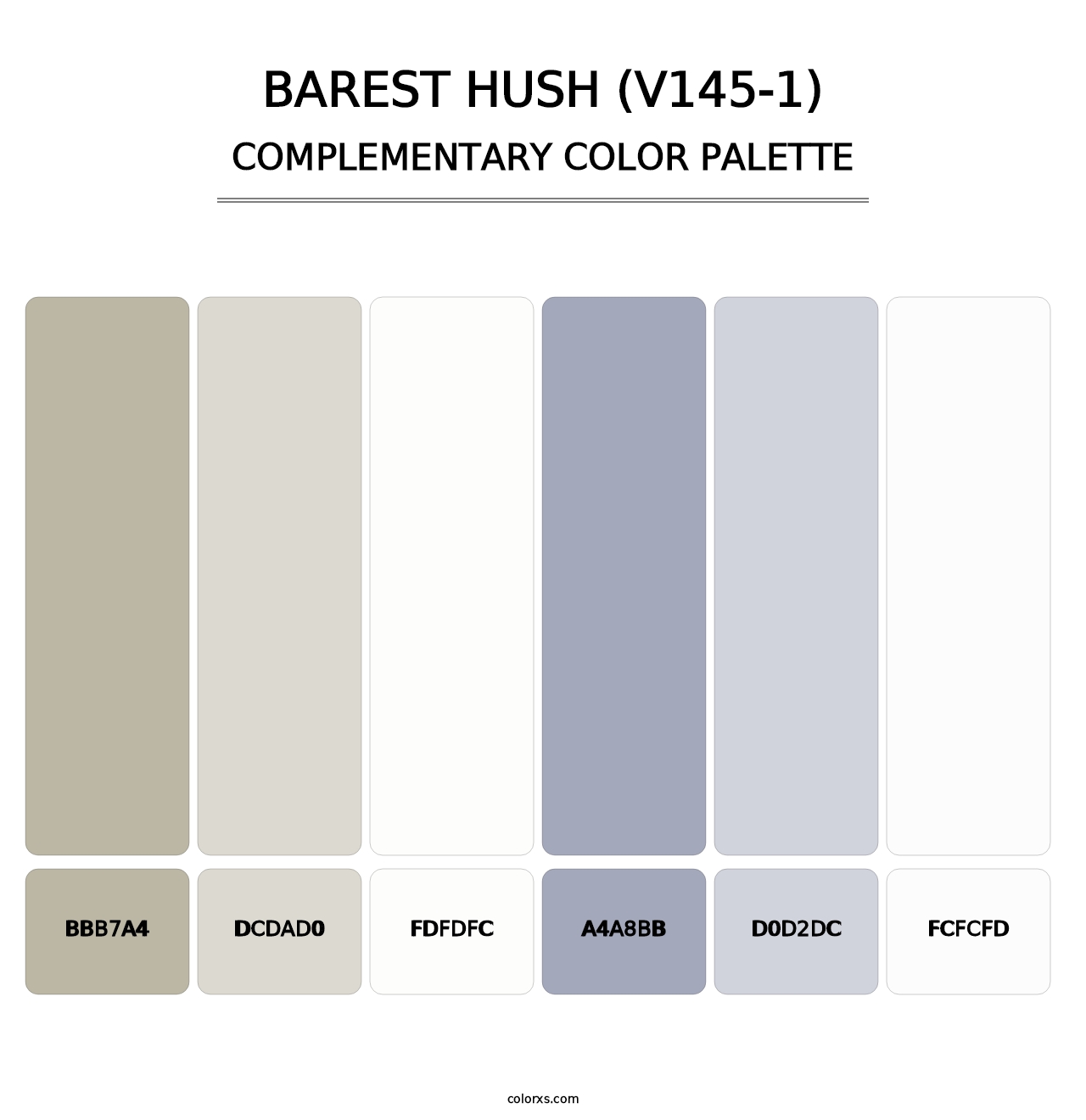 Barest Hush (V145-1) - Complementary Color Palette