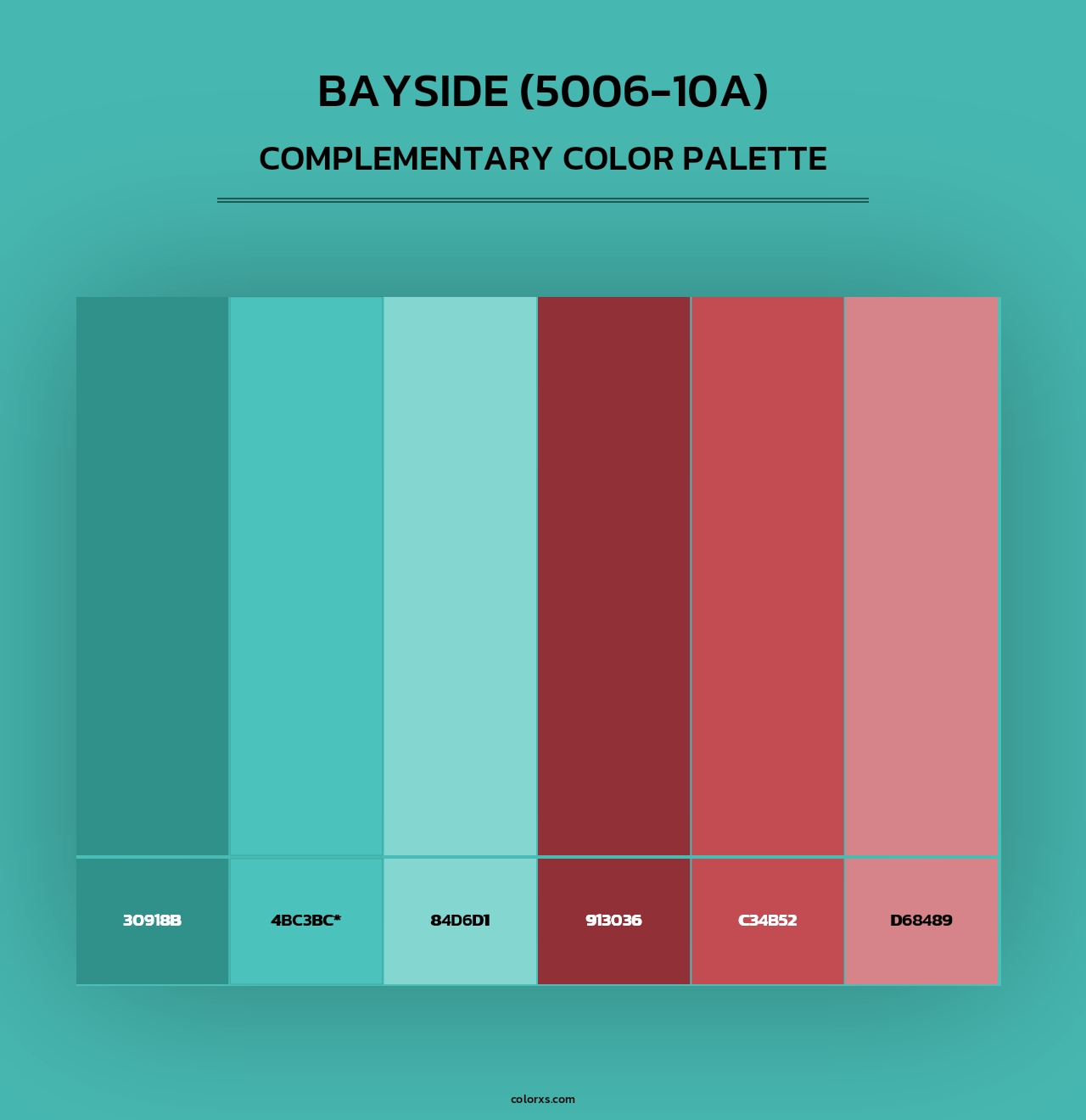 Bayside (5006-10A) - Complementary Color Palette