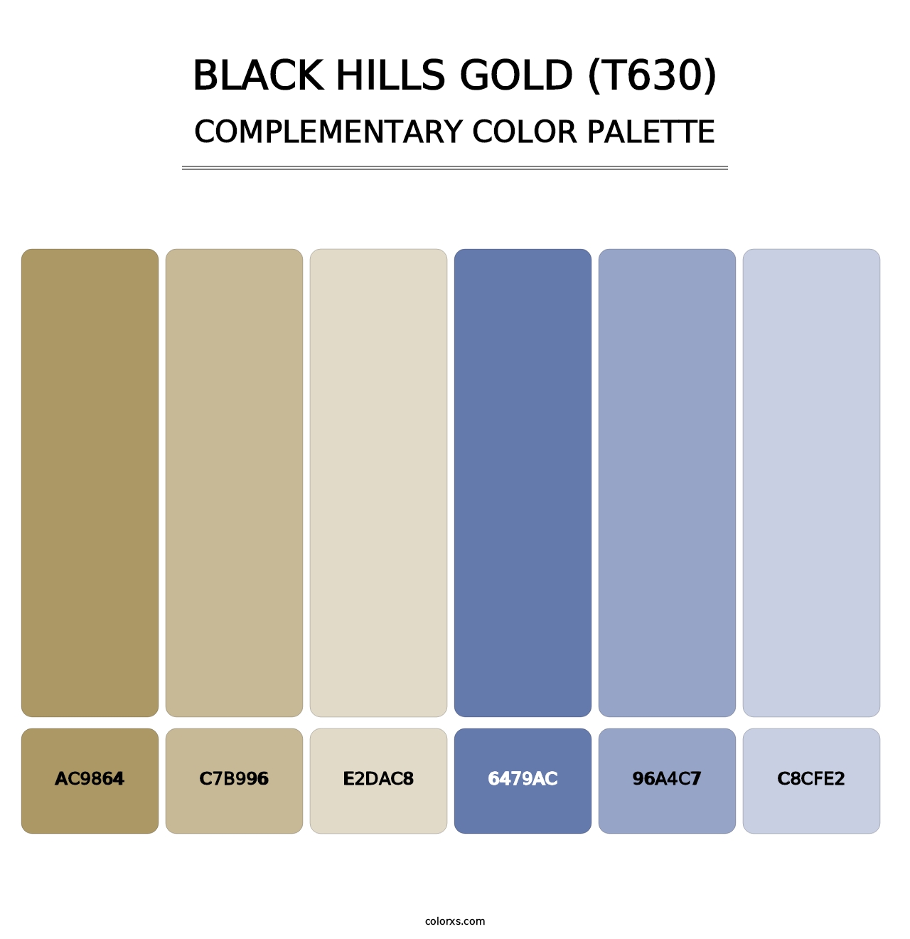 Black Hills Gold (T630) - Complementary Color Palette