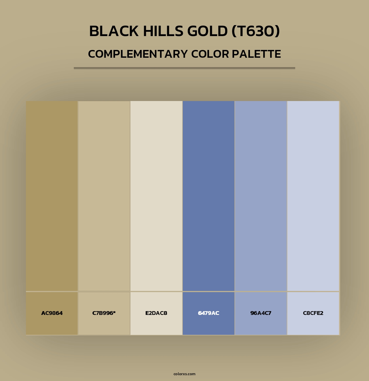 Black Hills Gold (T630) - Complementary Color Palette