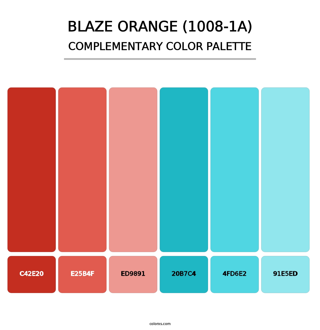 Blaze Orange (1008-1A) - Complementary Color Palette