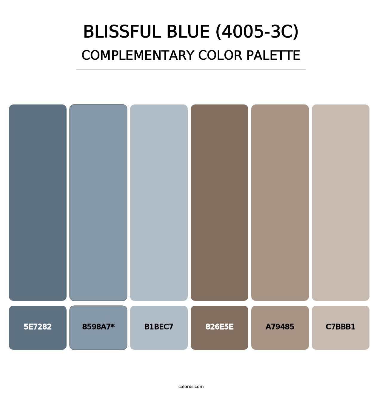Blissful Blue (4005-3C) - Complementary Color Palette