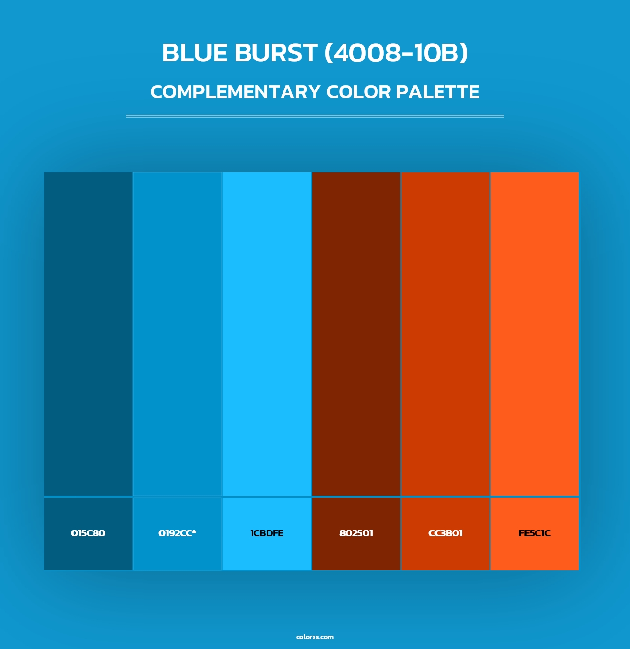 Blue Burst (4008-10B) - Complementary Color Palette