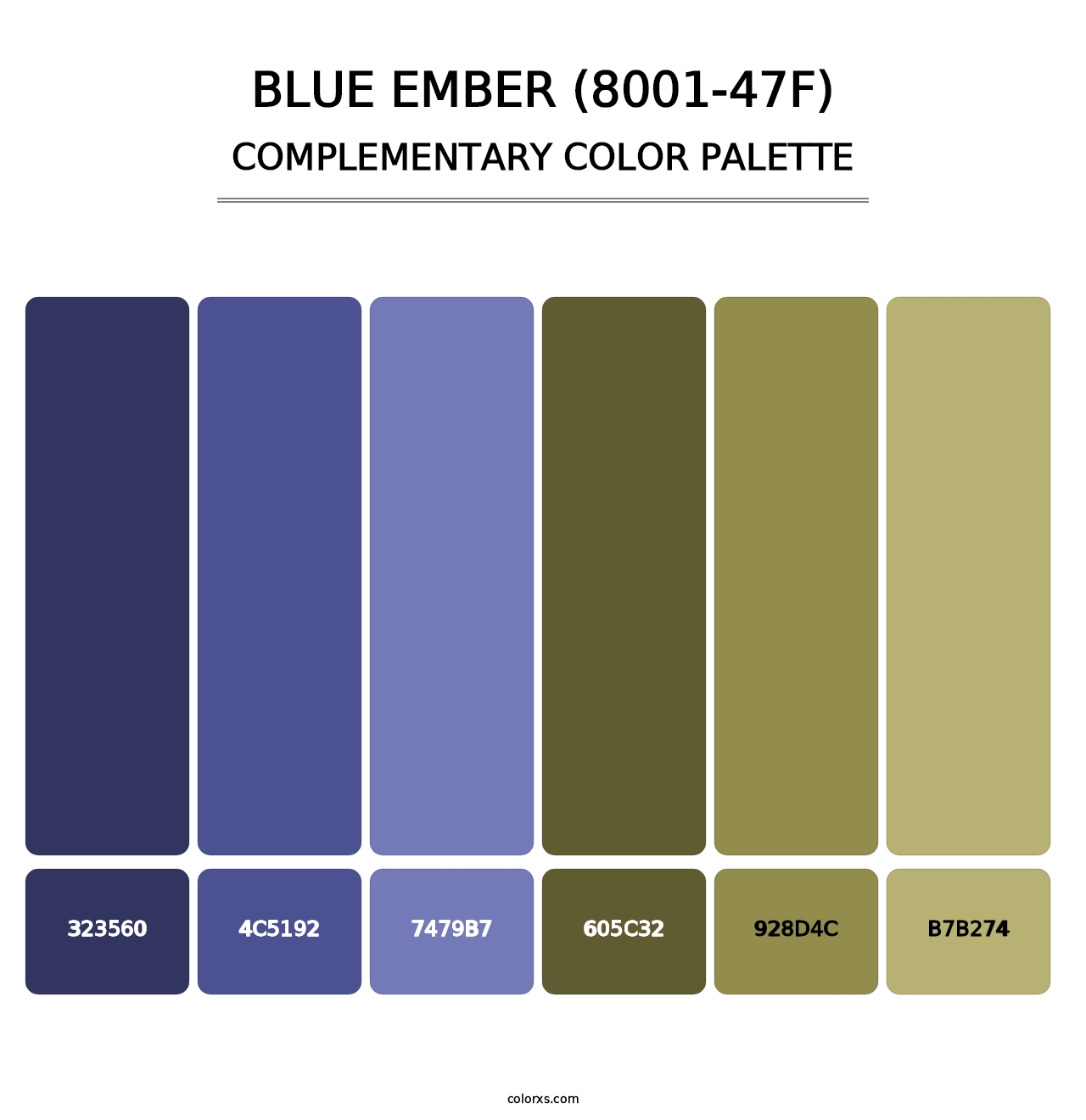 Blue Ember (8001-47F) - Complementary Color Palette