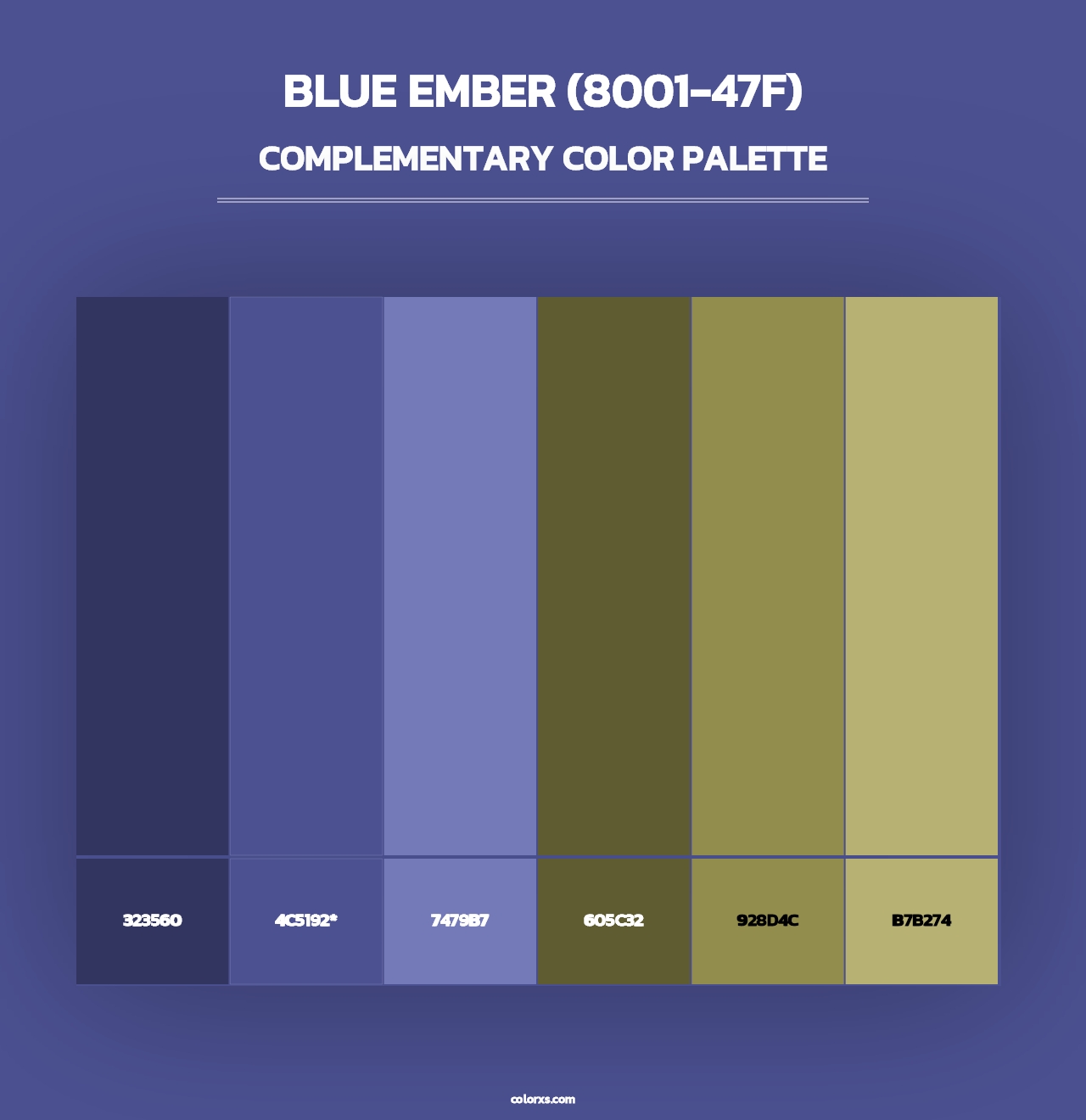 Blue Ember (8001-47F) - Complementary Color Palette