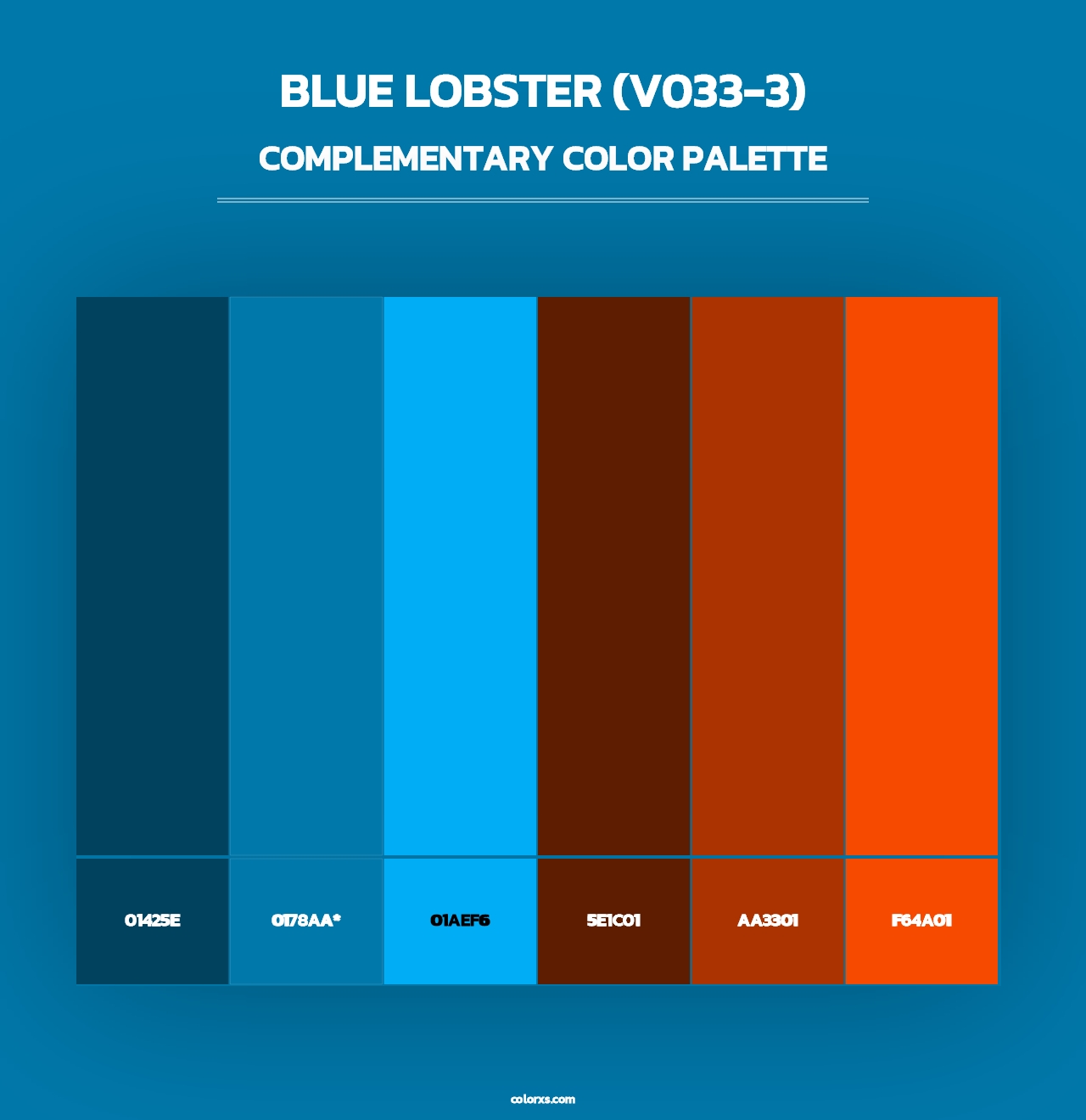 Blue Lobster (V033-3) - Complementary Color Palette