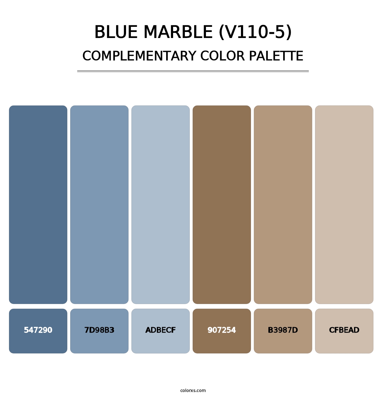 Blue Marble (V110-5) - Complementary Color Palette