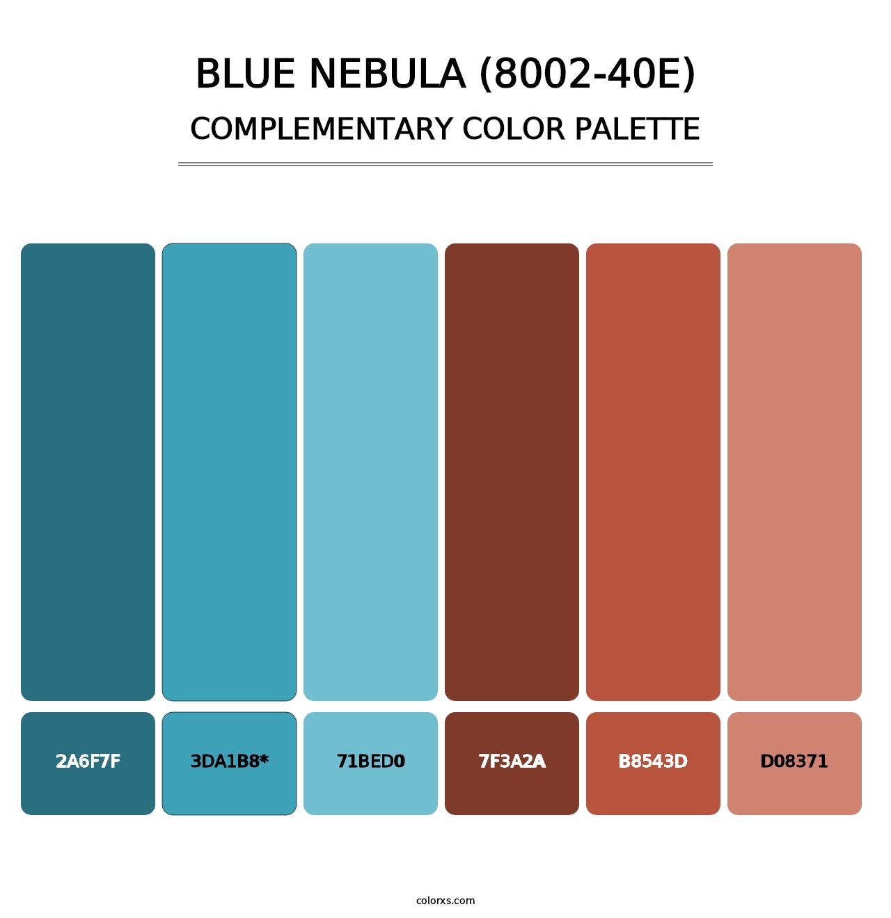 Blue Nebula (8002-40E) - Complementary Color Palette