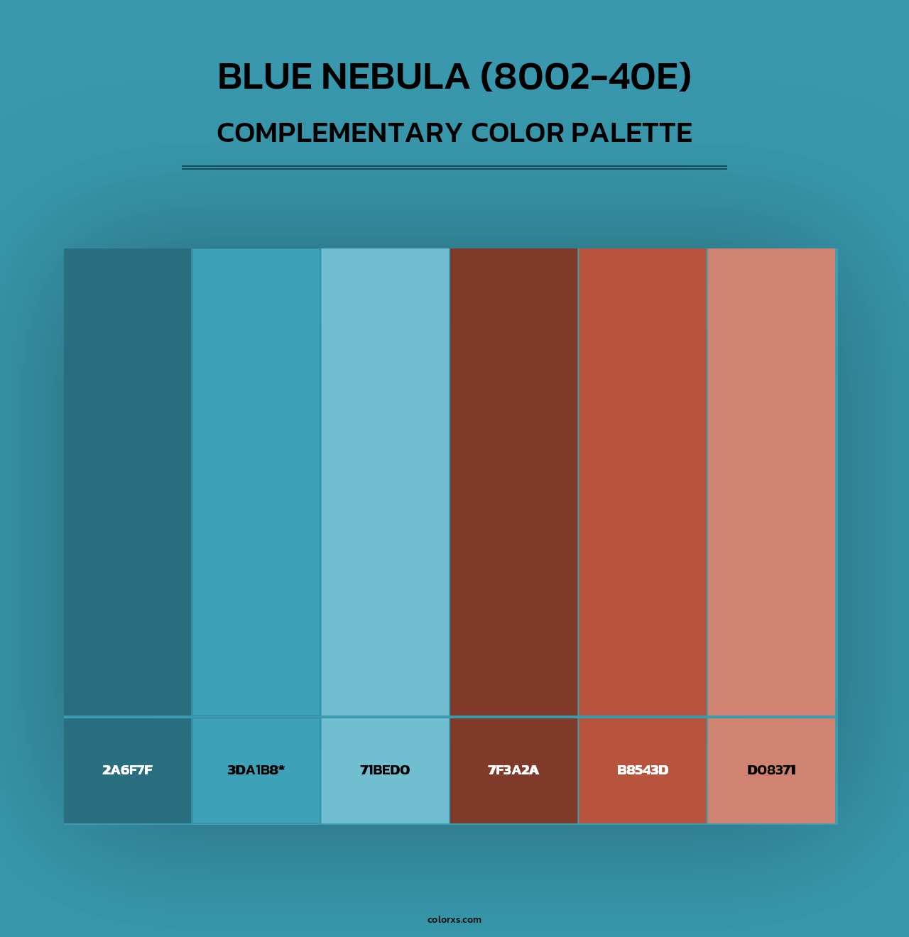 Blue Nebula (8002-40E) - Complementary Color Palette